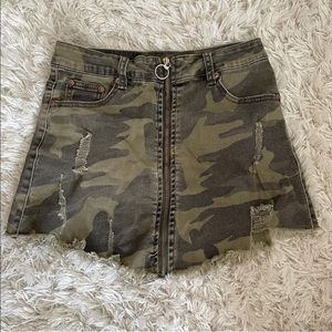 Camo Jean skirt